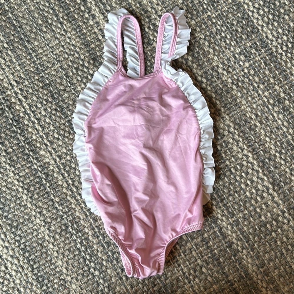 Bella Bliss girls pink swimsuit, Size 2.